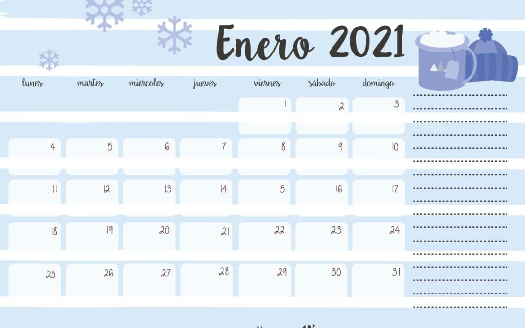 Calendario enero 2021