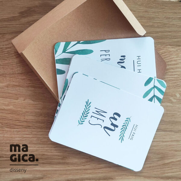 Tarjetas bebé "Primer Año" hojas - Imagen 3
