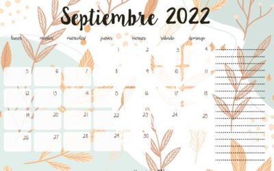 Calendario septiembre 2022