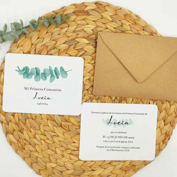Invitación "Eucalipto"
