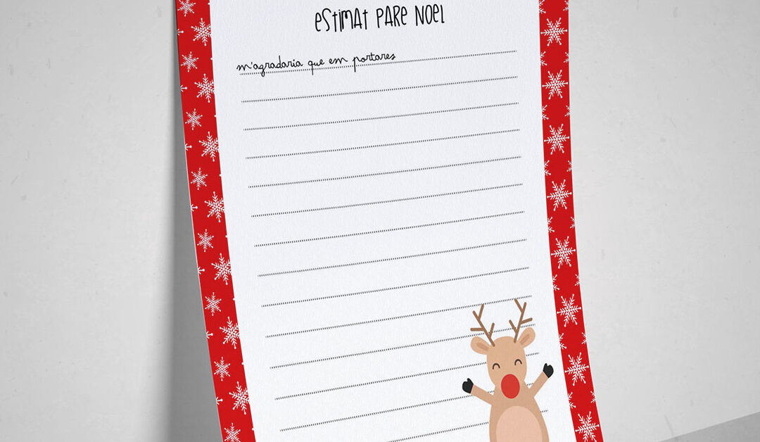 Carta Papá Noel, descargable e imprimible