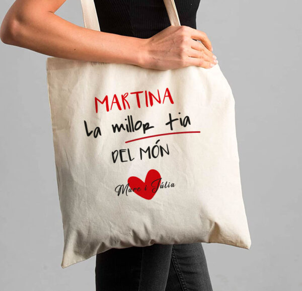 Bolso tela para la mejor tía