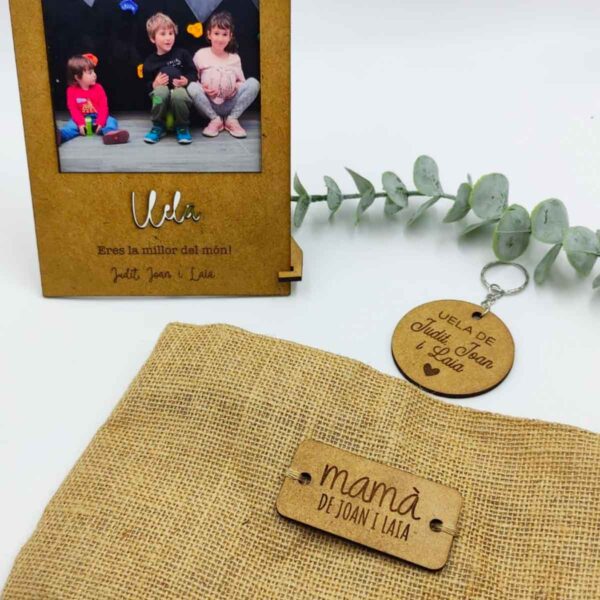 Pack portafotos, llavero y neceser para mamá