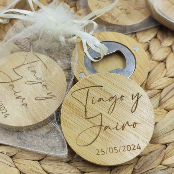 Abridor/espejo madera para invitados - Imagen 2