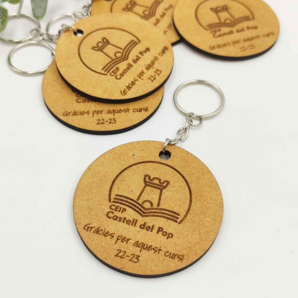 Llaveros de madera personalizados para eventos