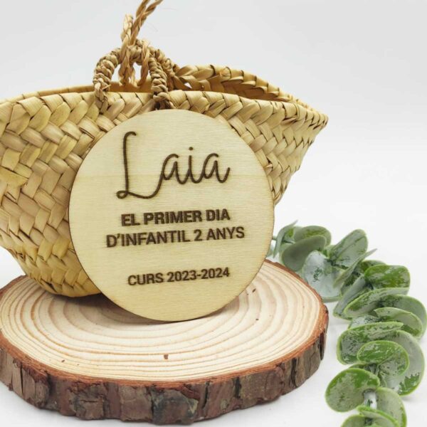 Placa madera "mi primer día de cole"