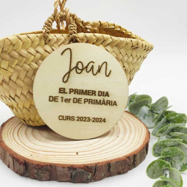 Placa madera "mi primer día de cole" - Imagen 2