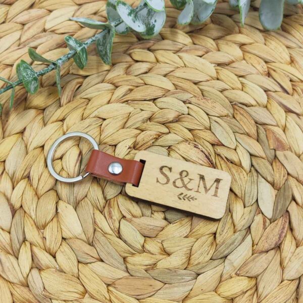 Llavero personalizado de iniciales para parejas