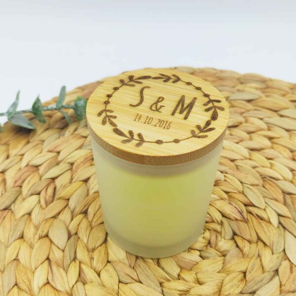 Vela aromática personalizada para eventos