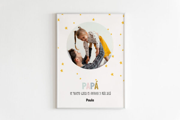 Lámina A4 Personalizada con Estrellas para el Día del Padre