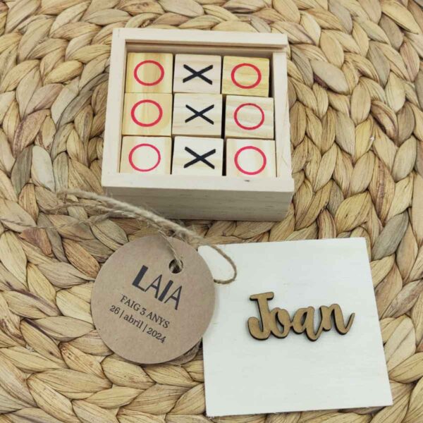 Tres en Raya de madera personalizado - Imagen 3