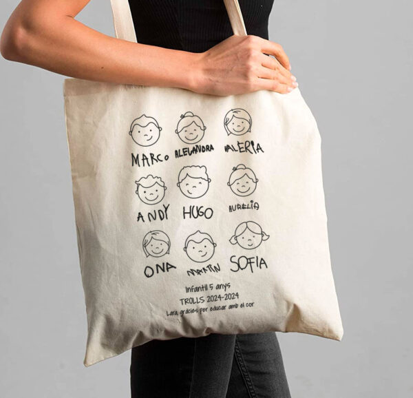 Bolsa profe dibujos alumnos
