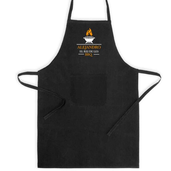 Delantal "El Rey de las BBQ" Personalizado