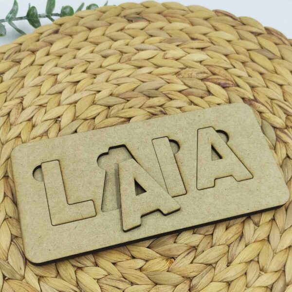 Puzzle nombre madera