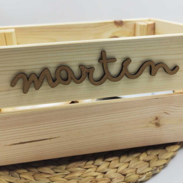 Caja madera nombre