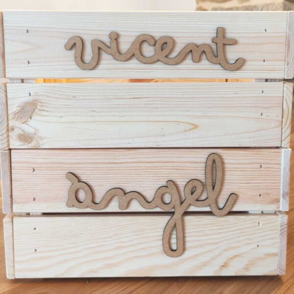 Caja madera nombre - Imagen 2