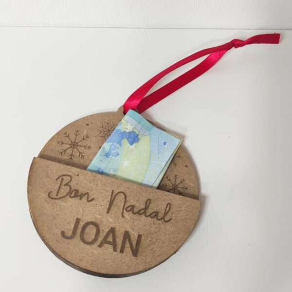 Bola de Navidad para regalar dinero