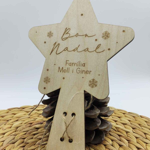 Estrella Árbol Navidad Madera
