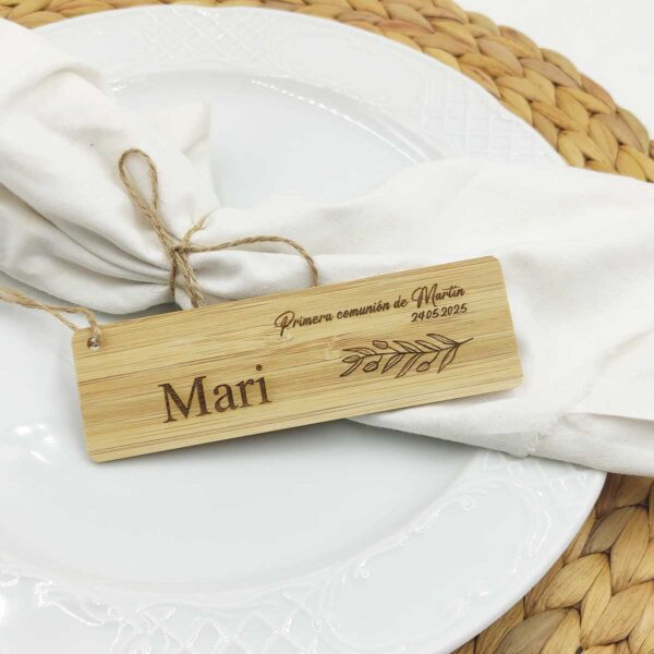 Marcapáginas de Bambú Personalizado