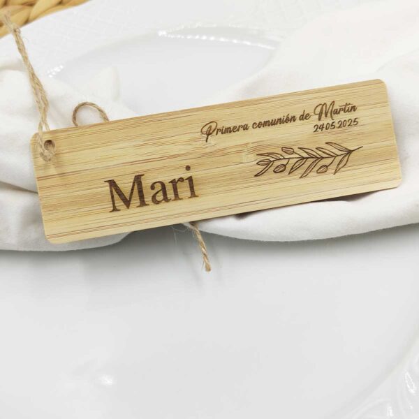 Marcapáginas de Bambú Personalizado - Imagen 2