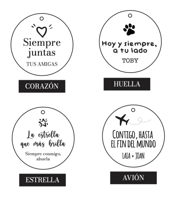 Plaquita de madera para ramo - Imagen 3