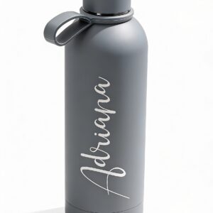 Botella de aluminio personalizada con nombre