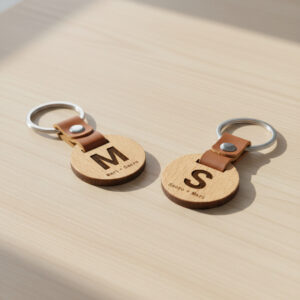 Pack 2 llaveros personalizados San Valentín con inicial