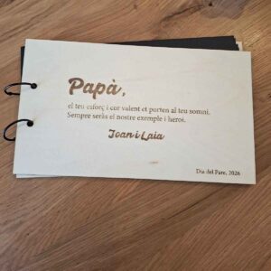 Álbum de Fotos de Madera Personalizado para Papá