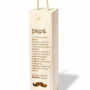 Caja de vino personalizada para papá