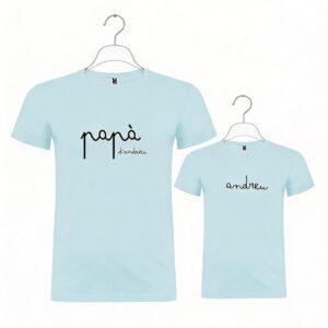 Pack 2 Camisetas Personalizadas para Papá e Hijo o Hija