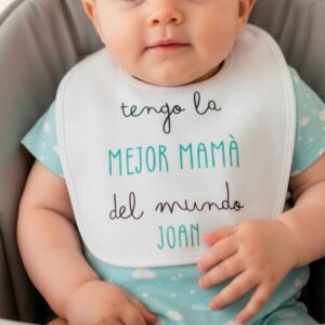 Babero personalizado “Tengo la mejor mamá del mundo”