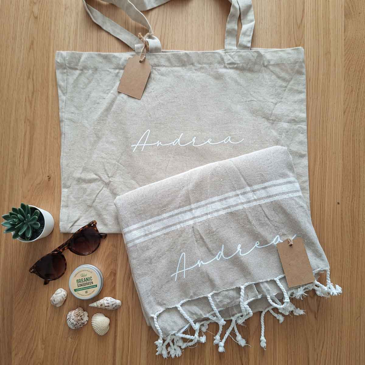 Pack bolsa y toalla personalizada verano - Imagen 2