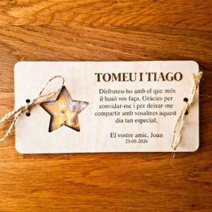 Portabilletes de madera personalizado